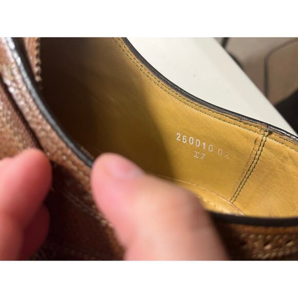 VTG FLORSHEIM IMPERIAL BROWN PEBBLED LEATHER WINGTIPS KENMOOR 11.5D - Picture 10 of 10